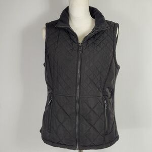 Andrew marc polyester Black puffer vest Size Medium